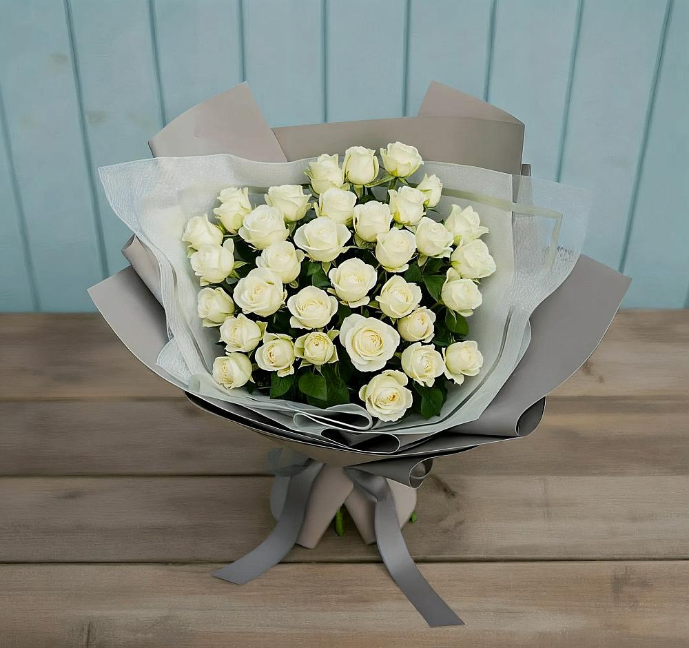 Букет Белоснежная нежность в Кузнецово