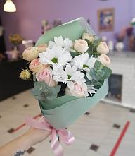 Букет милый в Кузнецово Букет цветов из: Хризантемы и Розы в Кузнецово
