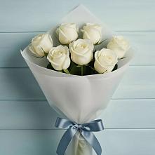 Букет 7 Белых роз Эдлесс Лав в Кузнецово