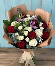 Букет цветов из:  Розы и Альстромерии в Кузнецово