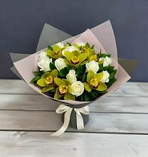 Букет цветов из:  Орхидеи и Розы #REPLACE_PRED# Кузнецово