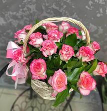 Цветочная композиция из Розы в корзине в Кузнецово