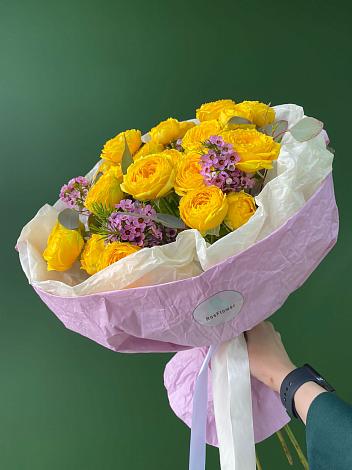 Букет Кустовые желтые розы в Кузнецово