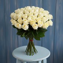 Букет 51 Белая роза Эдлесс Лав в Кузнецово
