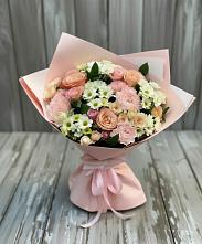 Букет цветов из:  Гвоздики, Розы и Хризантемы в Кузнецово