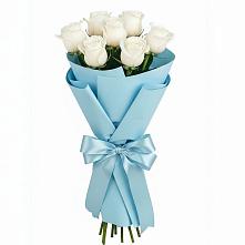 Букет 7 белых роз Проуд в Кузнецово