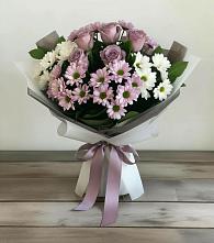 Букет цветов из:  Хризантемы и Розы в Кузнецово