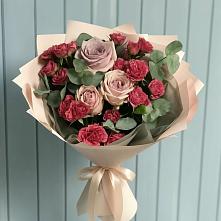 Букет цветов из:  Гвоздики и Розы в Кузнецово