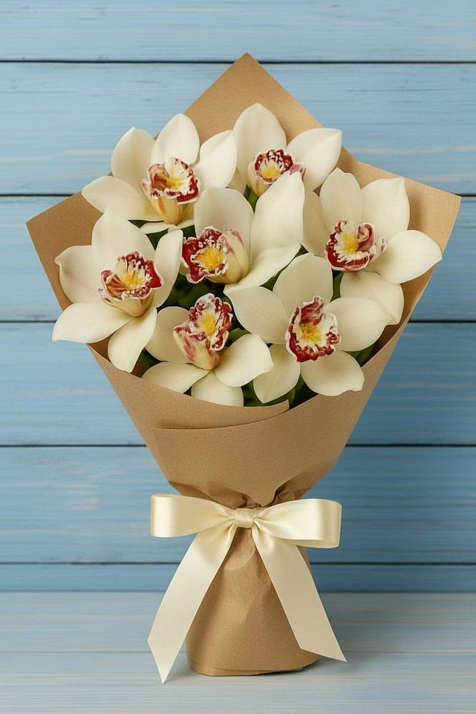 Букет цветов из: Орхидеи и Розы в Кузнецово