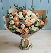 Букет цветов из:  Альстромерии и Розы в Кузнецово